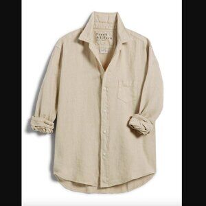 Frank & Eileen Eileen Shirt in Washed Linen in Biscuit | Size M